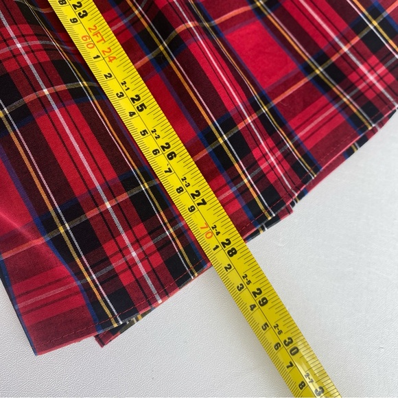 J. Crew NWT Red Black Tartan Plaid 3 Tiered Ruffle Midi Skirt size Large - Picture 14 of 15